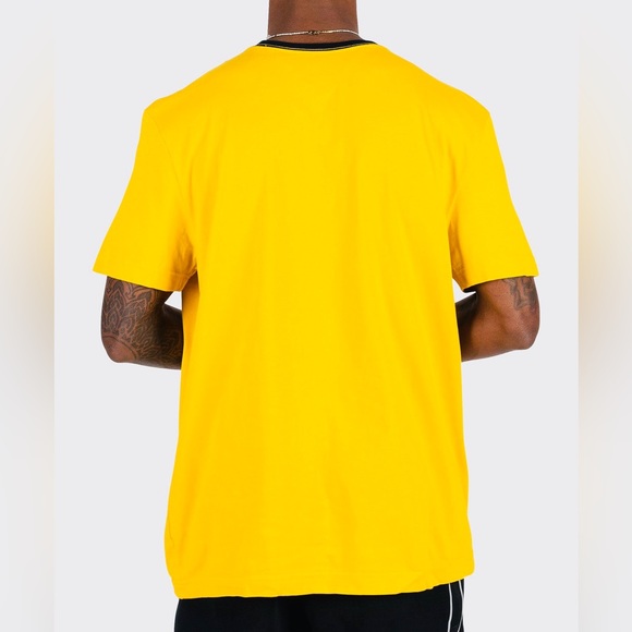 EUC Men’s Size Large Tommy Hilfiger Signature Logo Embroidered Tee Vivid Yellow - Picture 2 of 12